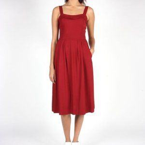 Passerine Dress in Burgundy from Birds of North America